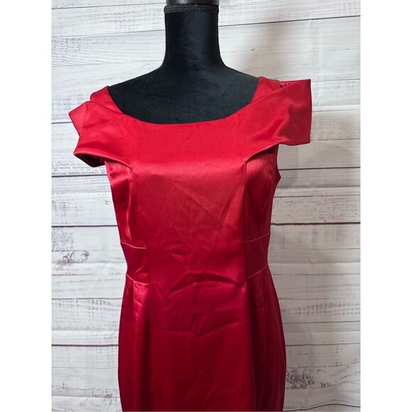 Jessica Simpson red off shoulder dress size 10 night out party - Picture 2 of 9